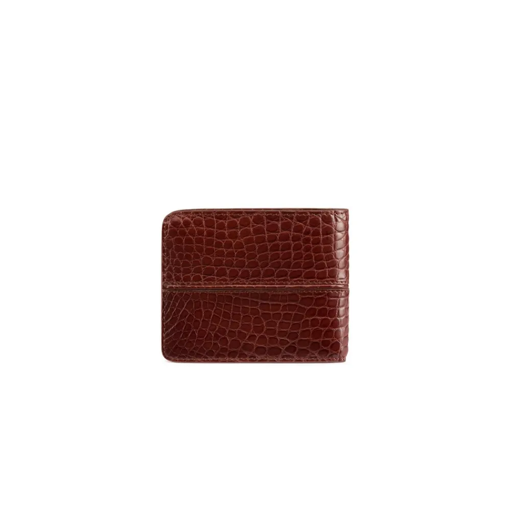 Shop Alligator Leather Bifold Wallet Small Leather Goods