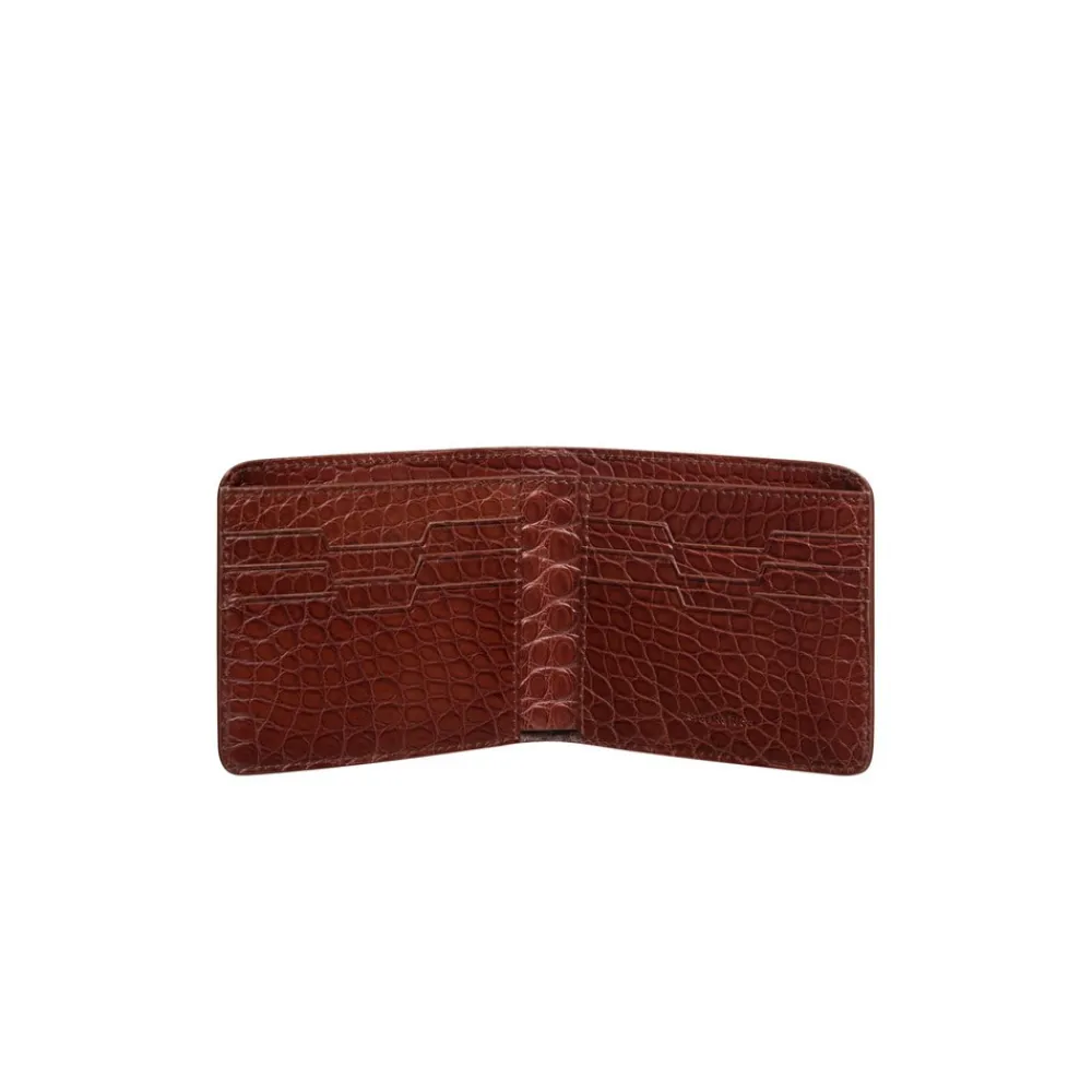 Shop Alligator Leather Bifold Wallet Small Leather Goods