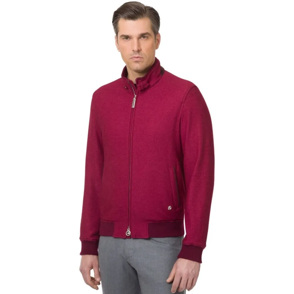 Online Blouson In Cashmere And Silk Mens Outerwear