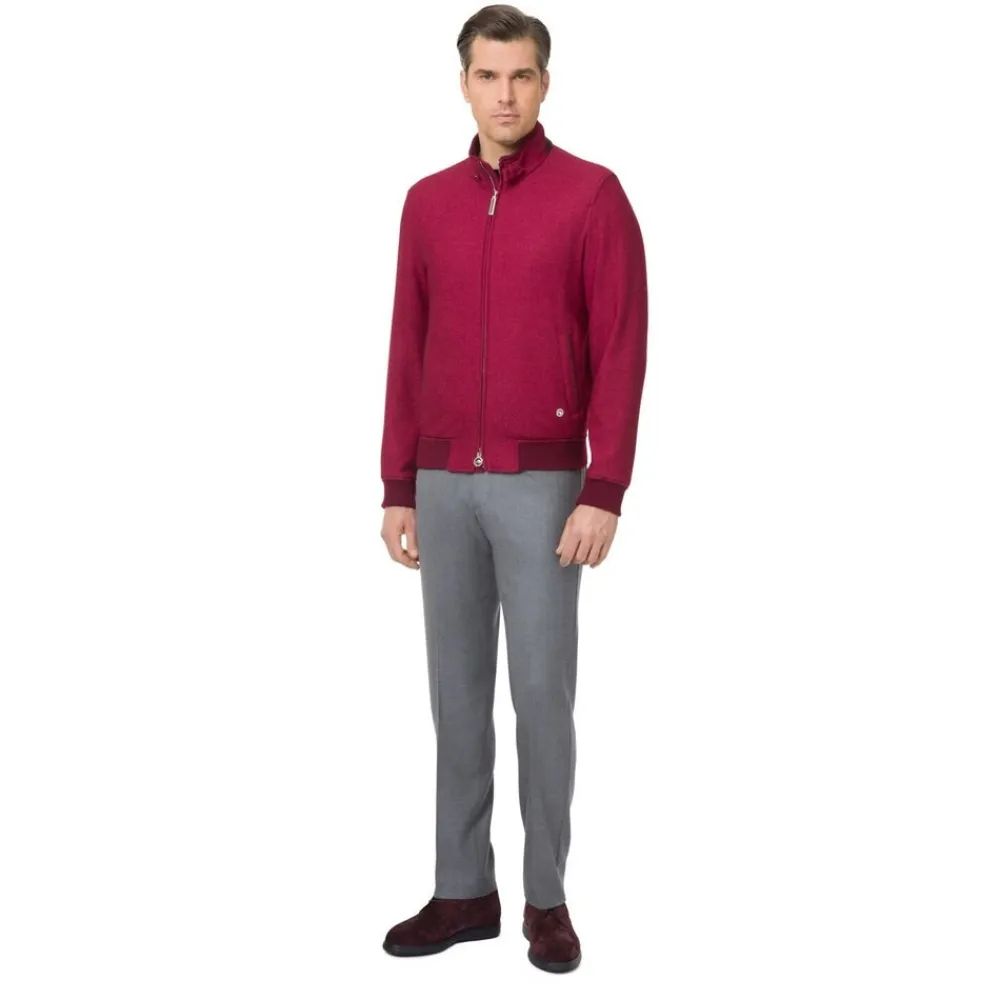 Online Blouson In Cashmere And Silk Mens Outerwear