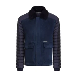Online Blouson In Shearling And Silk Mens Outerwear