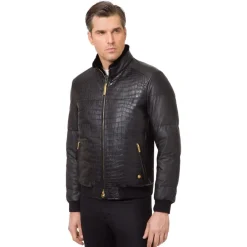 Outlet Blouson With Mink Fur Collar Mens Outerwear