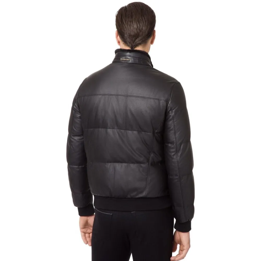 Outlet Blouson With Mink Fur Collar Mens Outerwear