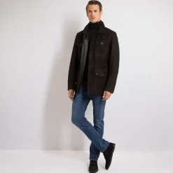 New Bufalino Nubuck Leather Field Jacket Mens Outerwear