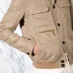 Outlet Button-Down Blouson Mens Last Sizes