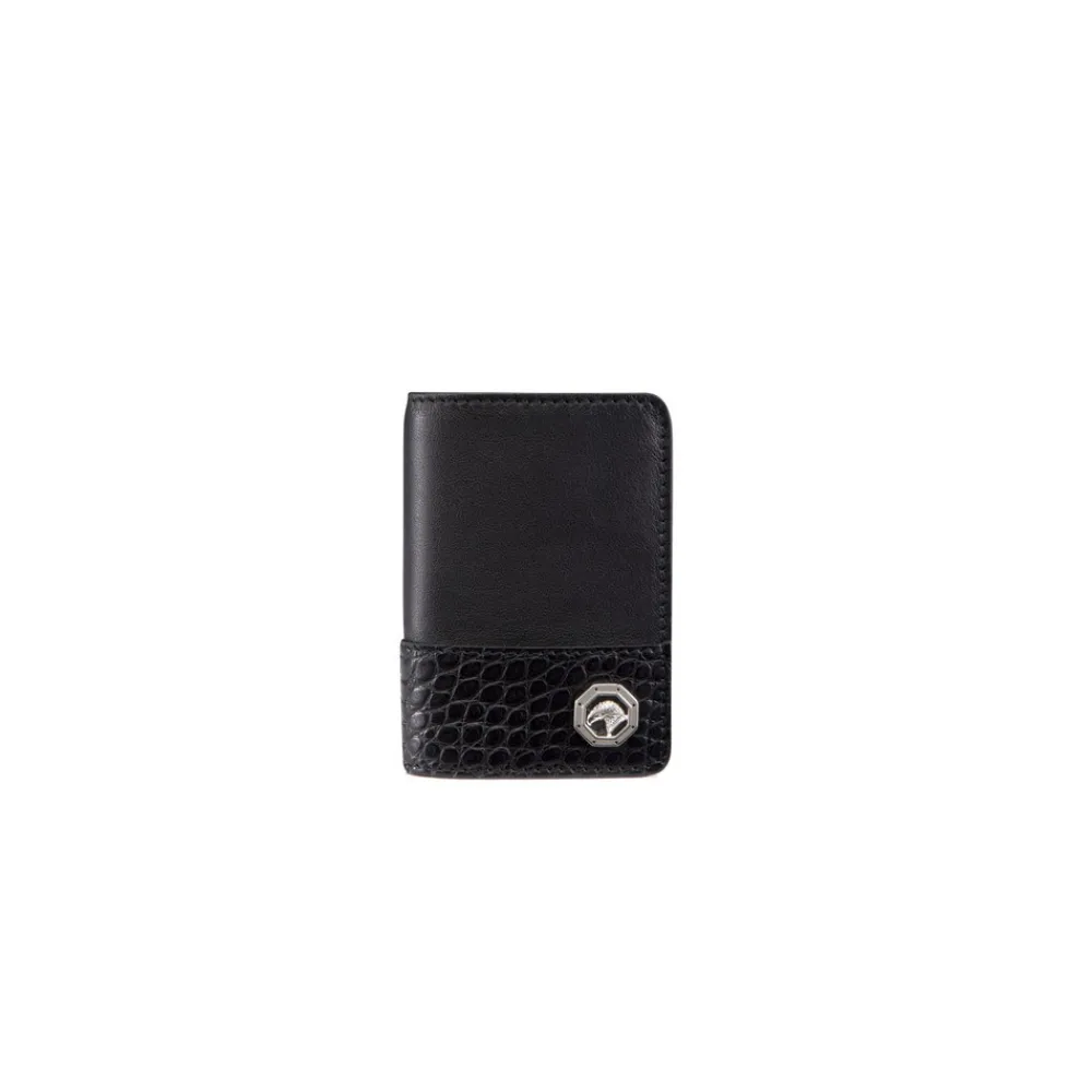 Store Calfskin And Alligator Leather Card Holder Small Leather Goods