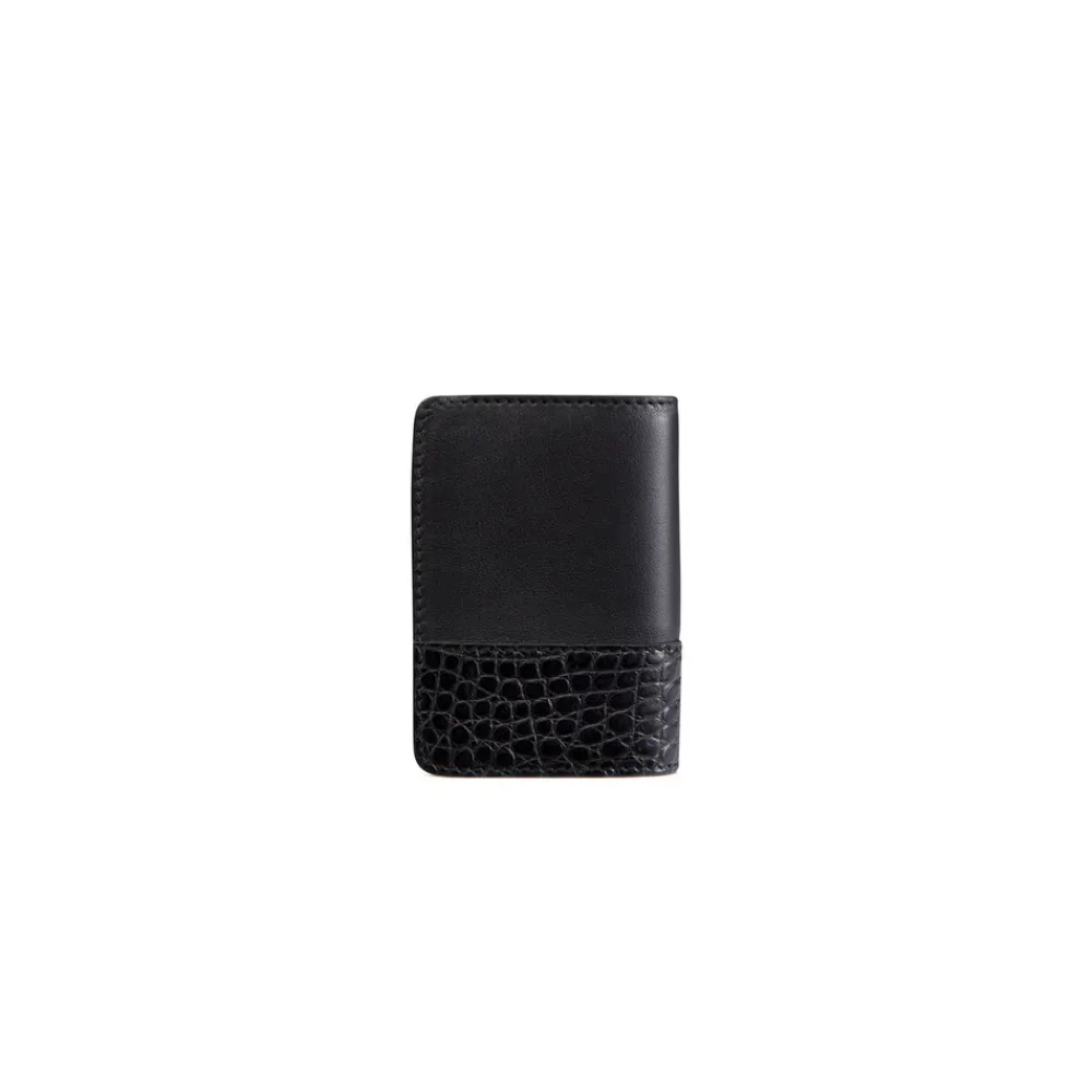 Store Calfskin And Alligator Leather Card Holder Small Leather Goods
