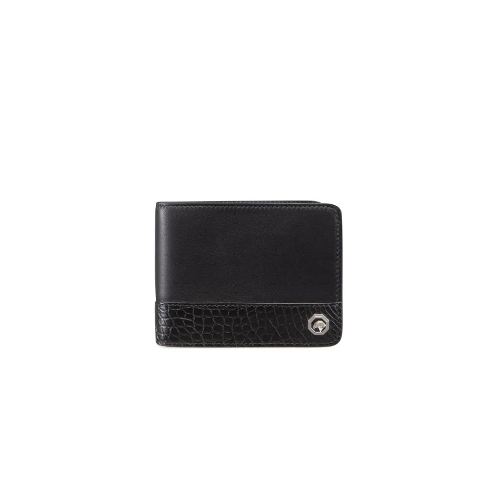 Flash Sale Calfskin And Alligator Leather Bifold Wallet Small Leather Goods