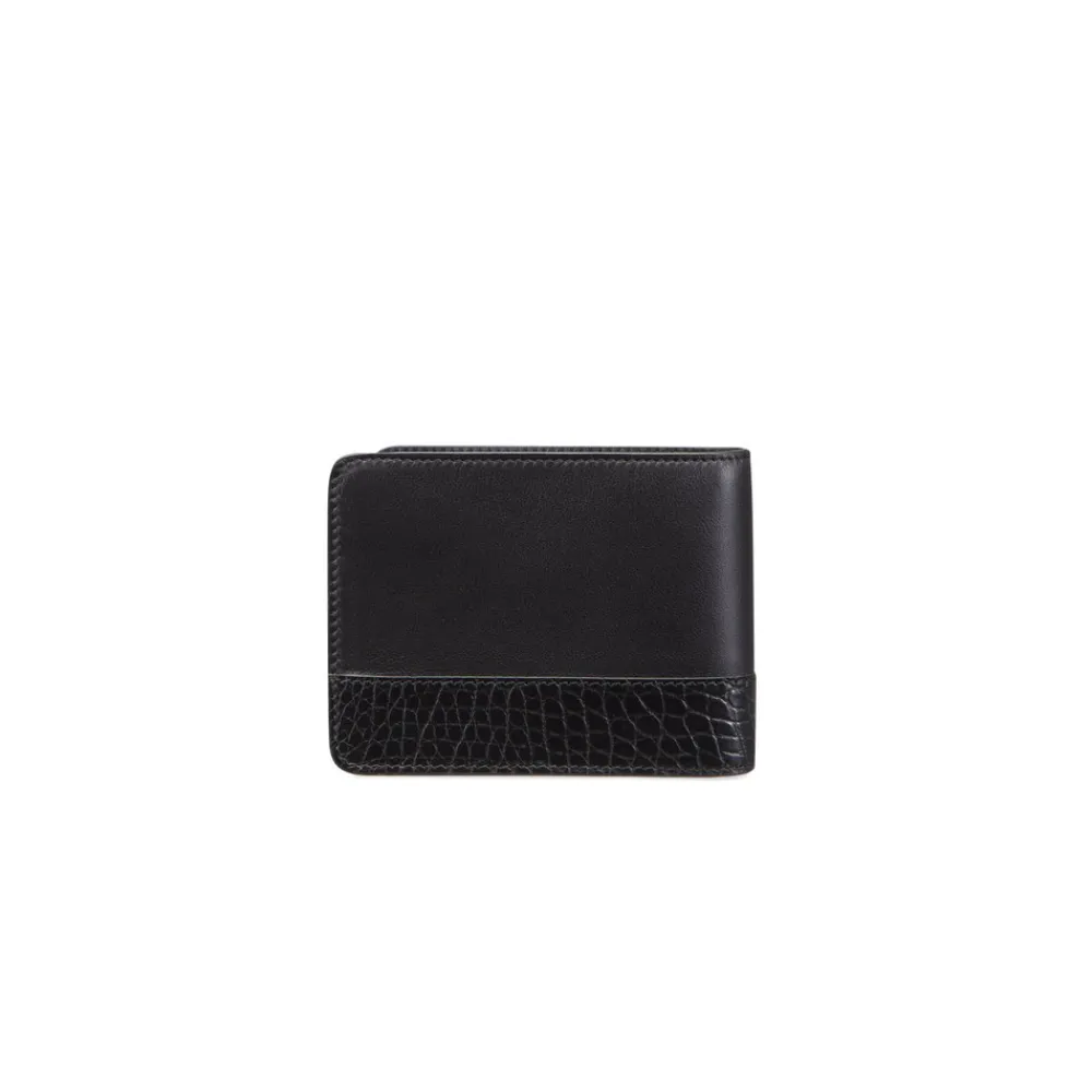 Flash Sale Calfskin And Alligator Leather Bifold Wallet Small Leather Goods