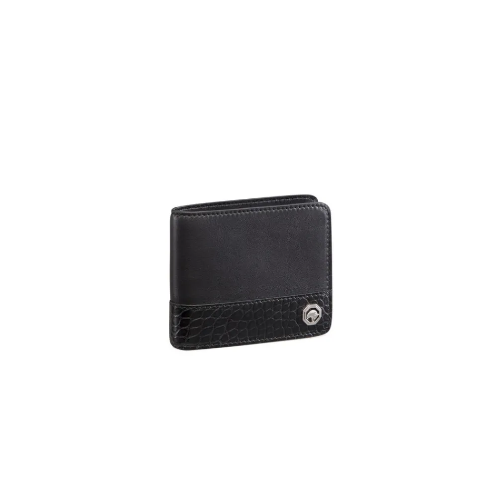 Sale Calfskin And Alligator Leather Bifold Wallet Small Leather Goods
