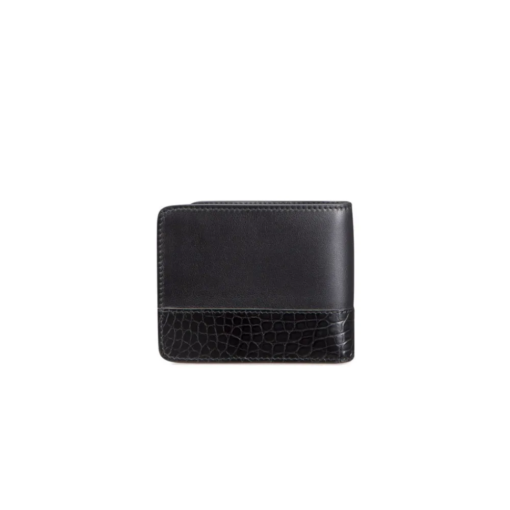 Sale Calfskin And Alligator Leather Bifold Wallet Small Leather Goods