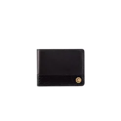 Best Sale Calfskin And Alligator Leather Bifold Wallet Small Leather Goods