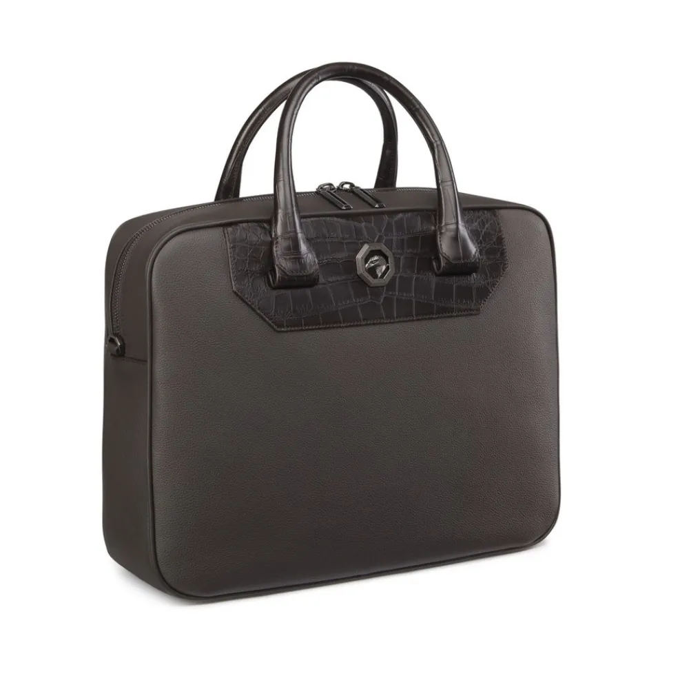Best Calfskin And Matted Crocodile Business Bag Bags