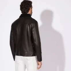 Outlet Calfskin And Shearling Blouson Mens Outerwear