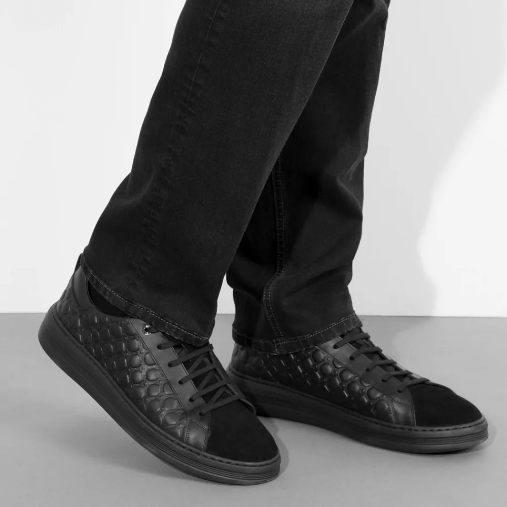 Sale Calfskin Leather And Suede Sneakers Sneakers