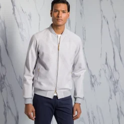 Online Calfskin Leather Blouson Mens Outerwear