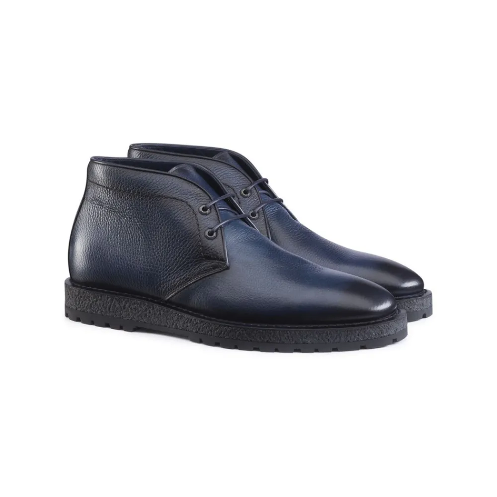 Outlet Calfskin Leather Chukka Boots Oxford & Derbies