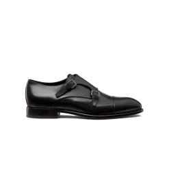 Best Sale Calfskin Leather Double Monk Strap Shoes Dress Shoes