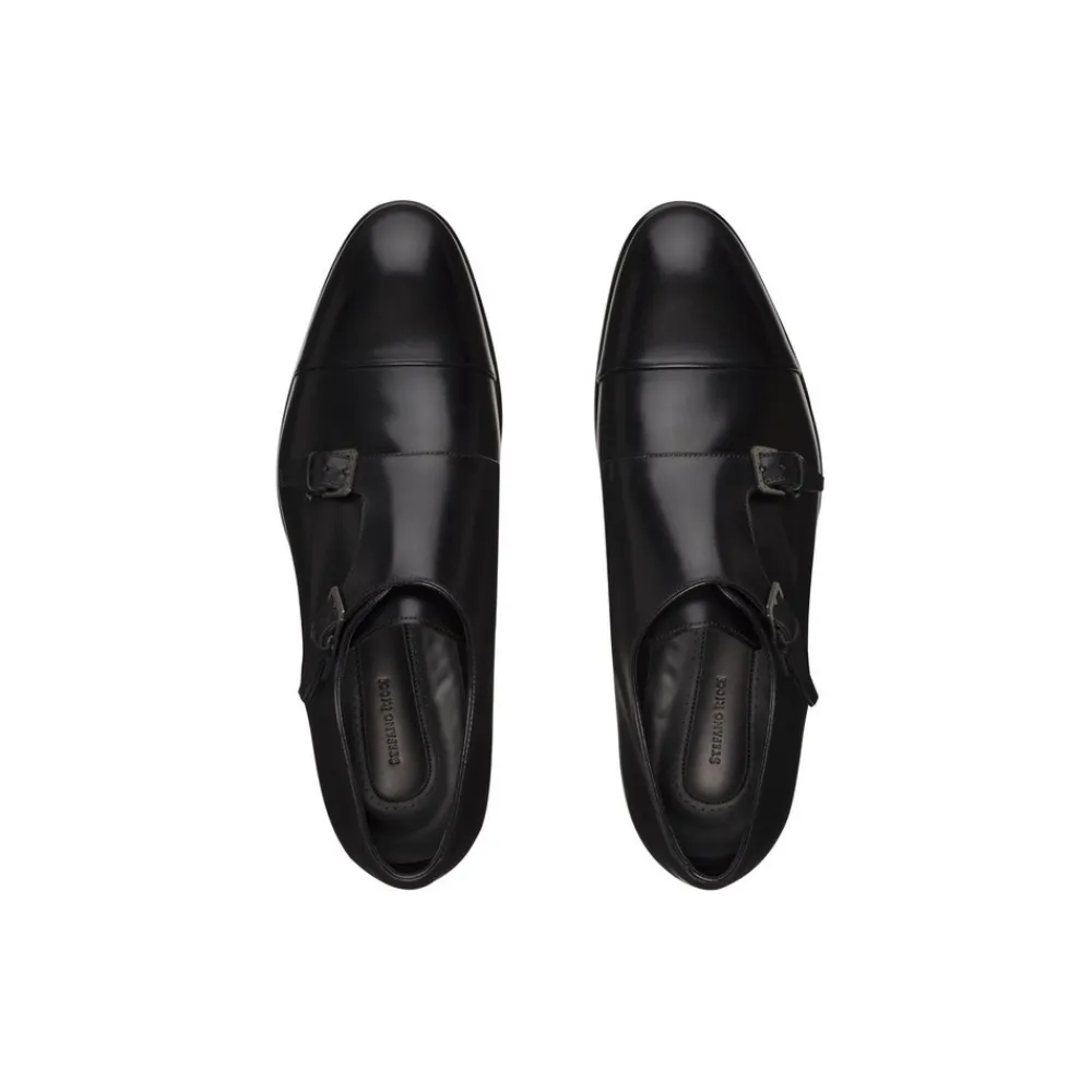 Best Sale Calfskin Leather Double Monk Strap Shoes Dress Shoes