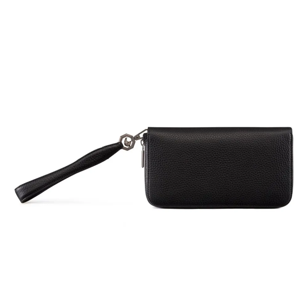 Sale Calfskin Leather Large Zip Around Wallet Small Leather Goods