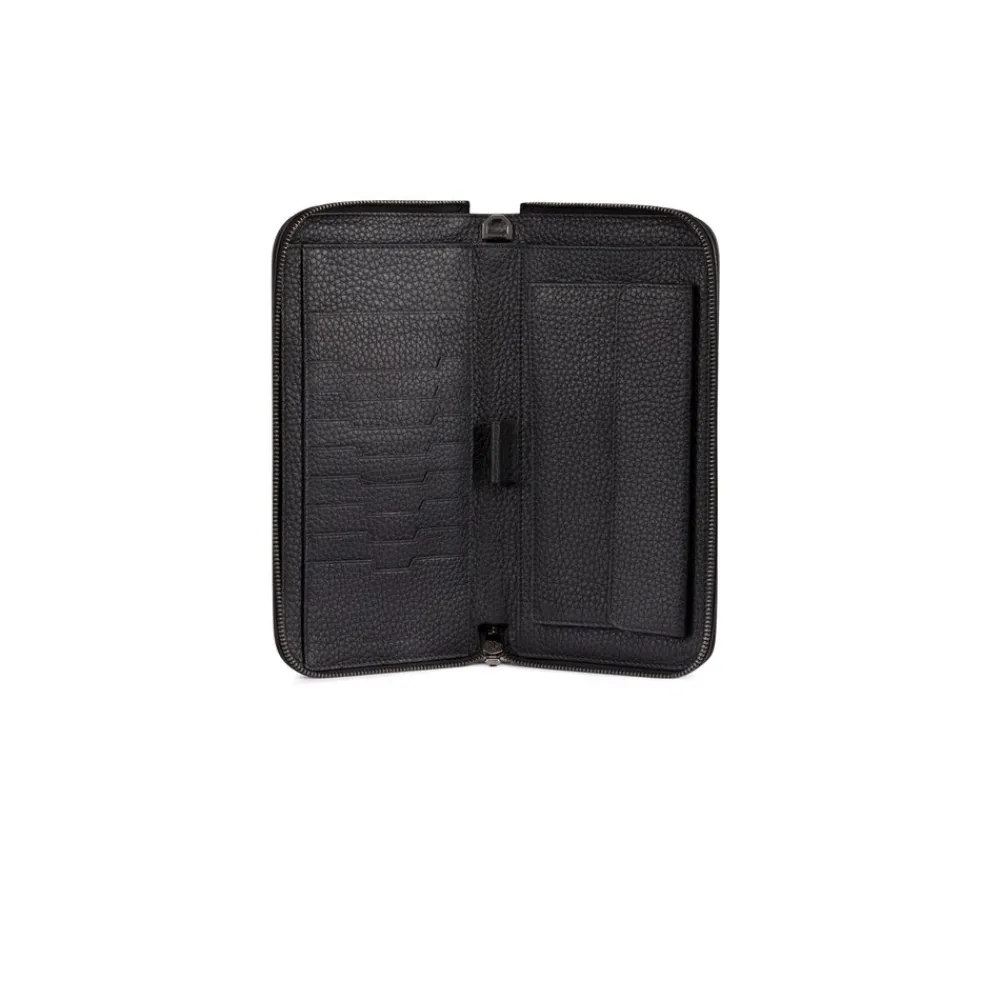 Sale Calfskin Leather Large Zip Around Wallet Small Leather Goods