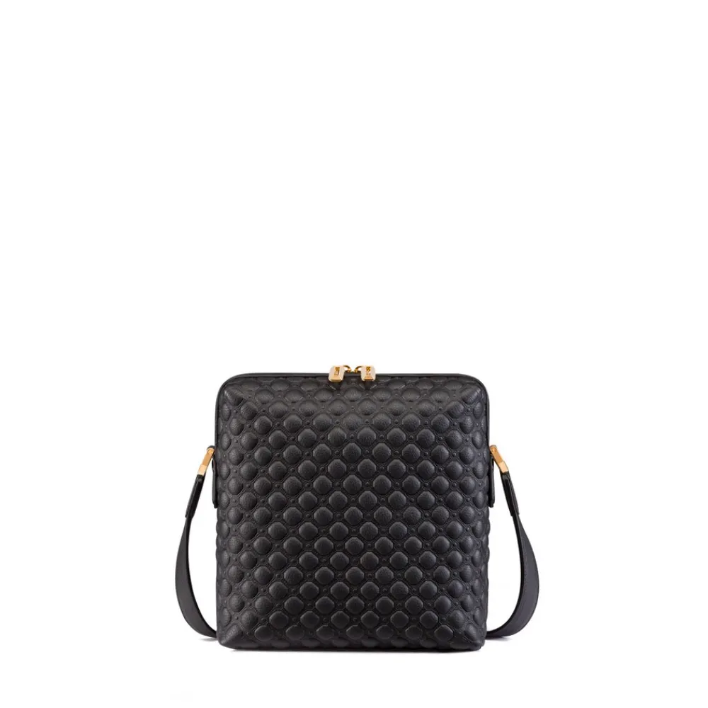 Outlet Calfskin Leather Messenger Bag Bags