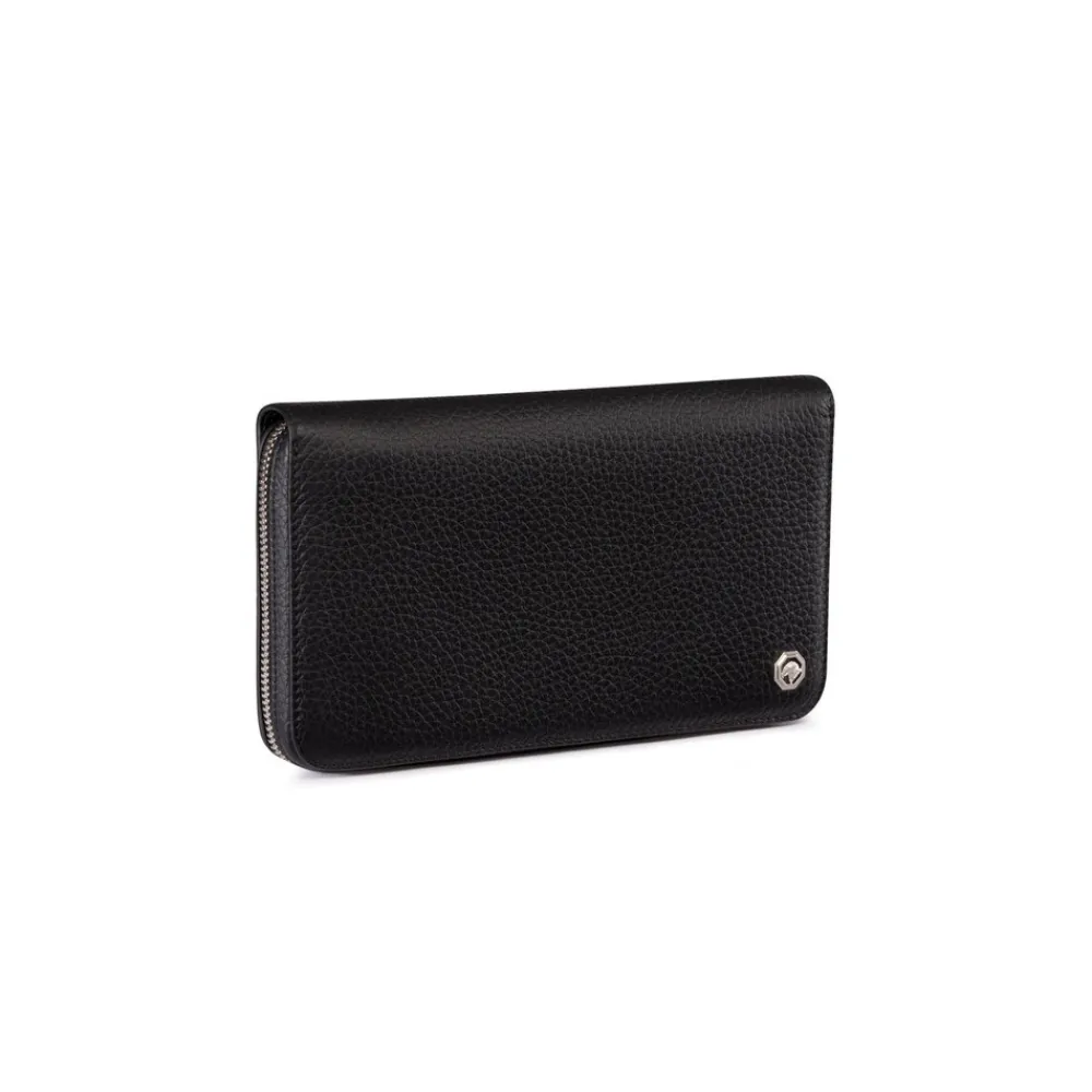 New Calfskin Leather Zip Around Wallet Small Leather Goods