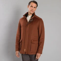 New Cashmere And Beaver Fur Field Jacket Mens Outerwear