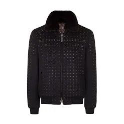 Best Sale Cashmere And Mink Blouson Mens Outerwear