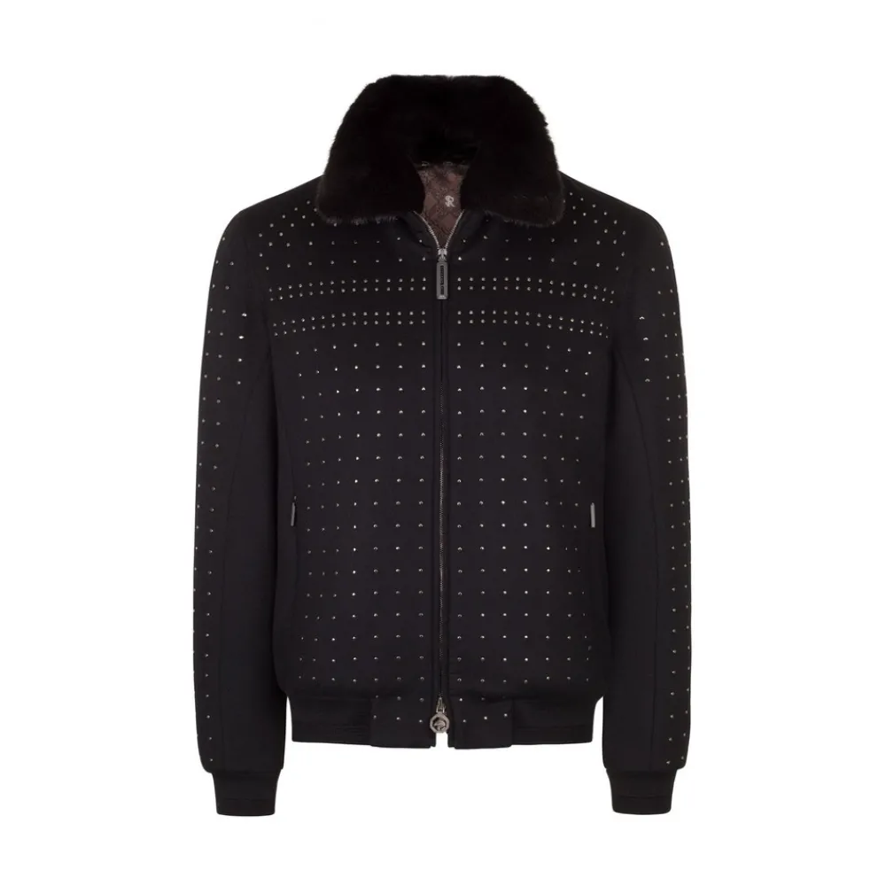 Best Sale Cashmere And Mink Blouson Mens Outerwear