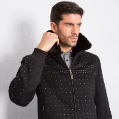 Best Sale Cashmere And Mink Blouson Mens Outerwear