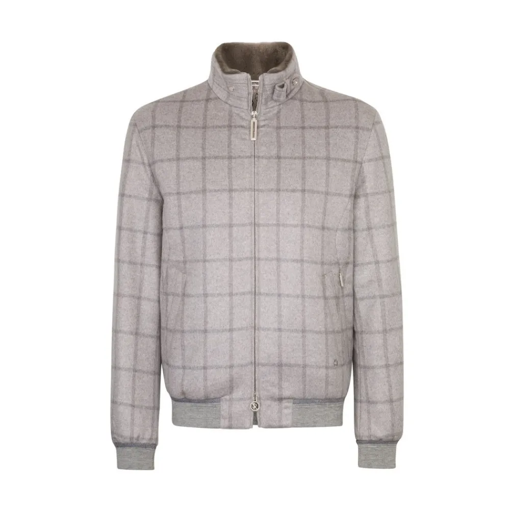 Online Cashmere And Mink Fur Blouson Mens Outerwear