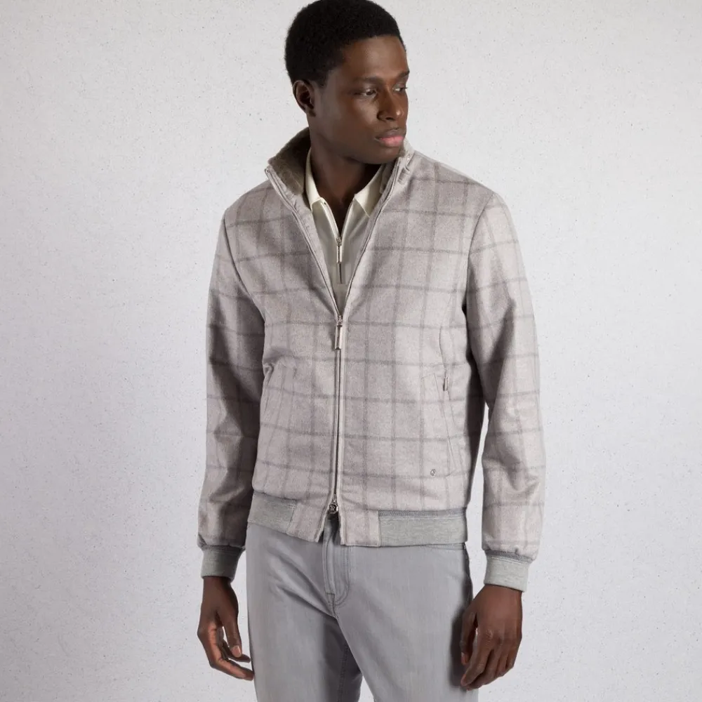 Online Cashmere And Mink Fur Blouson Mens Outerwear