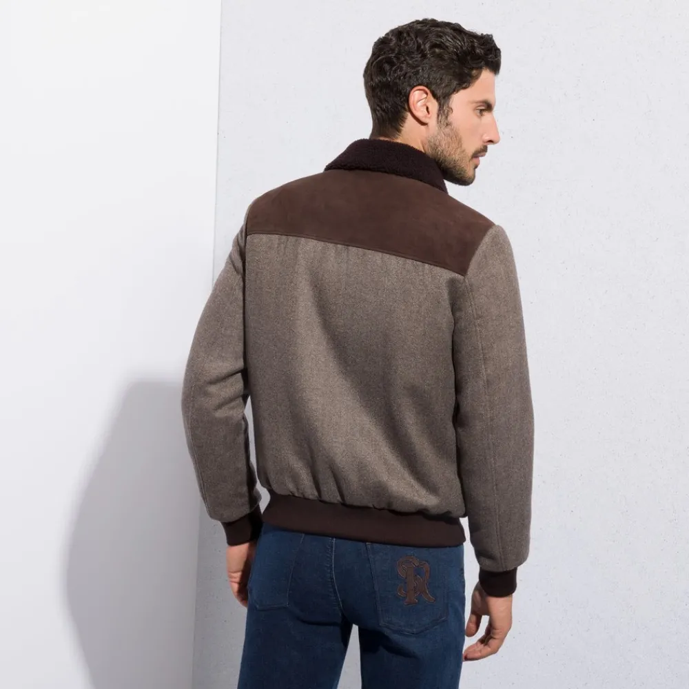 Best Sale Cashmere And Shearling Blouson Mens Outerwear