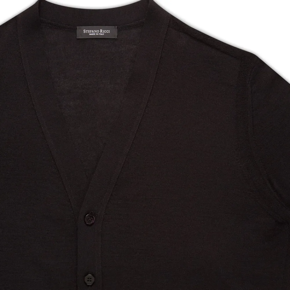 Sale Cashmere And Silk Cardigan Mens Knitwear