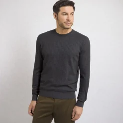 Best Sale Cashmere And Silk Crew Neck Sweater Mens Knitwear