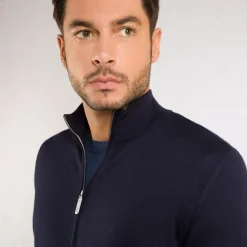 Clearance Cashmere And Silk Knit Blouson Mens Knitwear