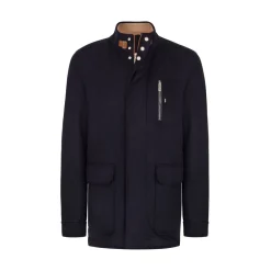 New Cashmere, Angora And Lambskin Field Jacket Mens Outerwear