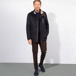 New Cashmere, Angora And Lambskin Field Jacket Mens Outerwear