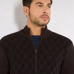 Hot Cashmere Knit Blouson Mens Knitwear