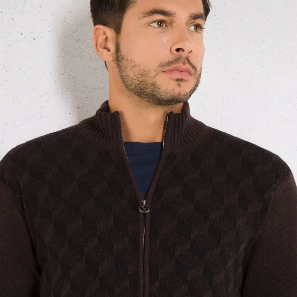 Hot Cashmere Knit Blouson Mens Knitwear