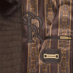 Outlet Cashmere, Nubuck Crocodile And Mink Blouson Mens Outerwear
