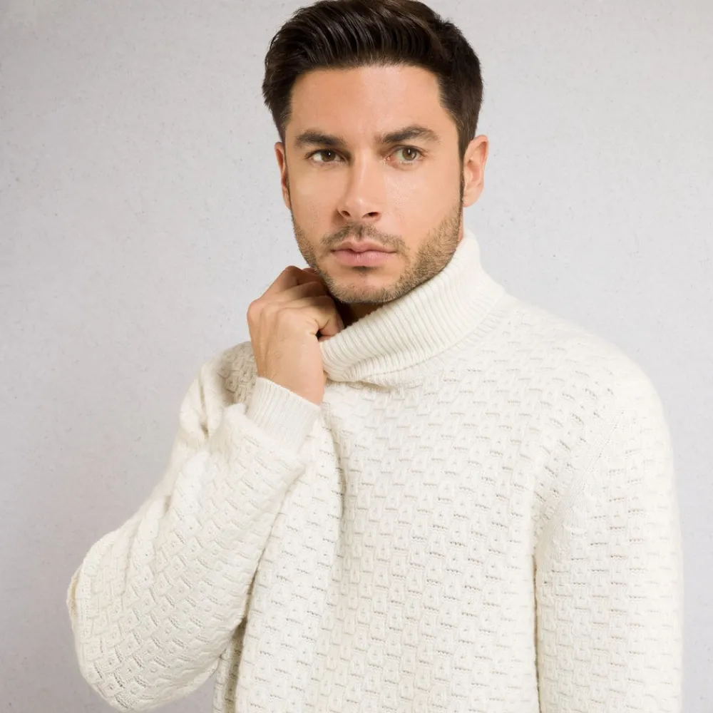 Hot Cashmere Turtleneck Sweater Mens Knitwear