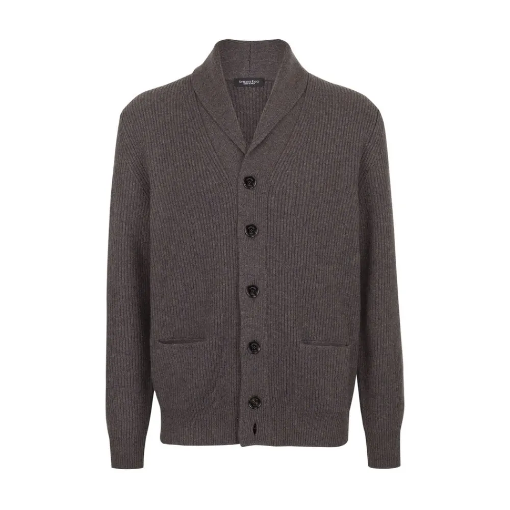 New Chunky Knit Cardigan Mens Knitwear