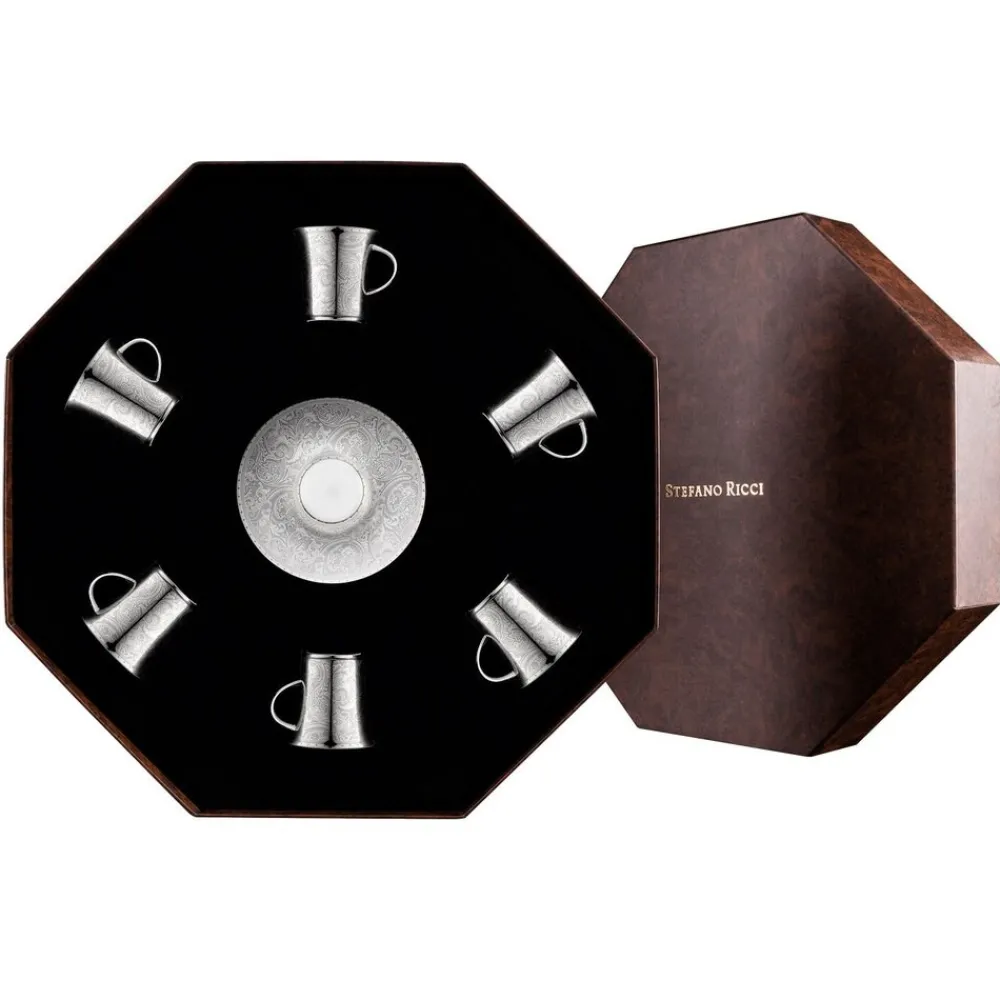 Online Coffee Cups Gift Box Platinum Fine Paisley Tea & Coffee Sets