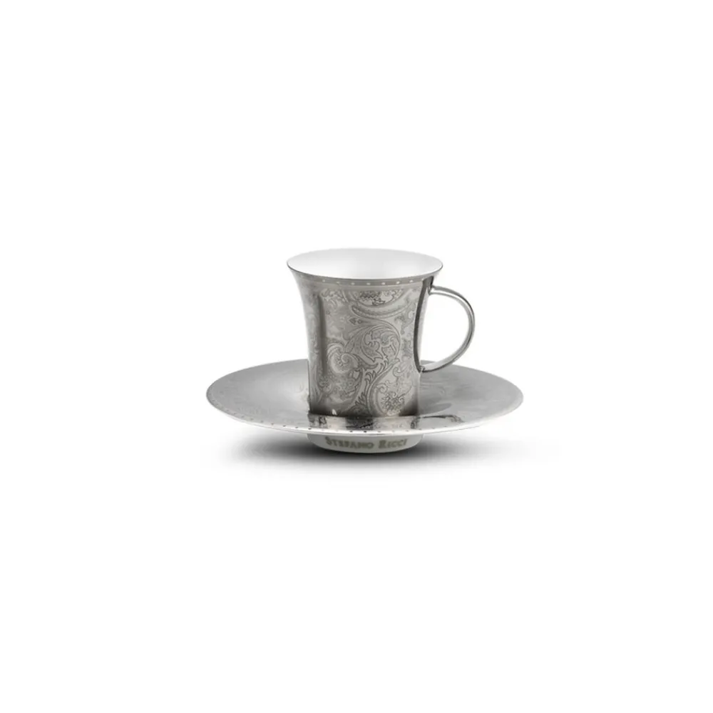 Online Coffee Cups Gift Box Platinum Fine Paisley Tea & Coffee Sets