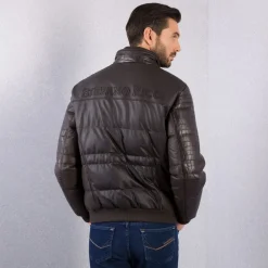 Outlet Crocodile And Lambskin Leather Blouson Mens Outerwear