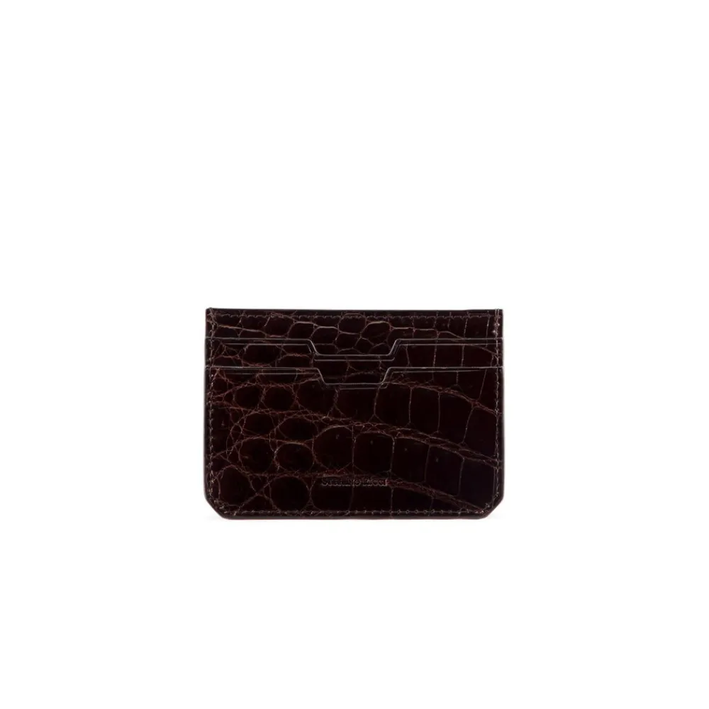 Best Sale Crocodile Leather Card Holder Small Leather Goods