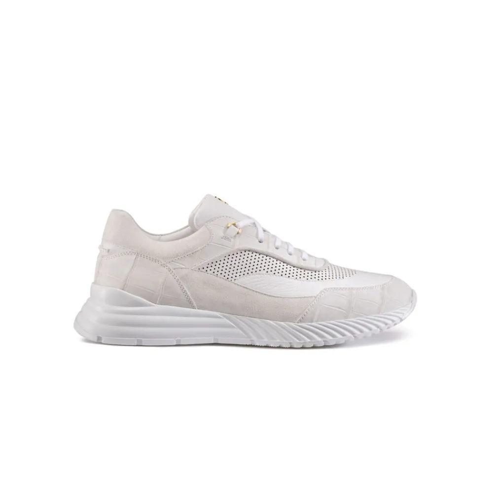 Best Sale Crocodile, Suede And Deer Leather Sneakers Sneakers