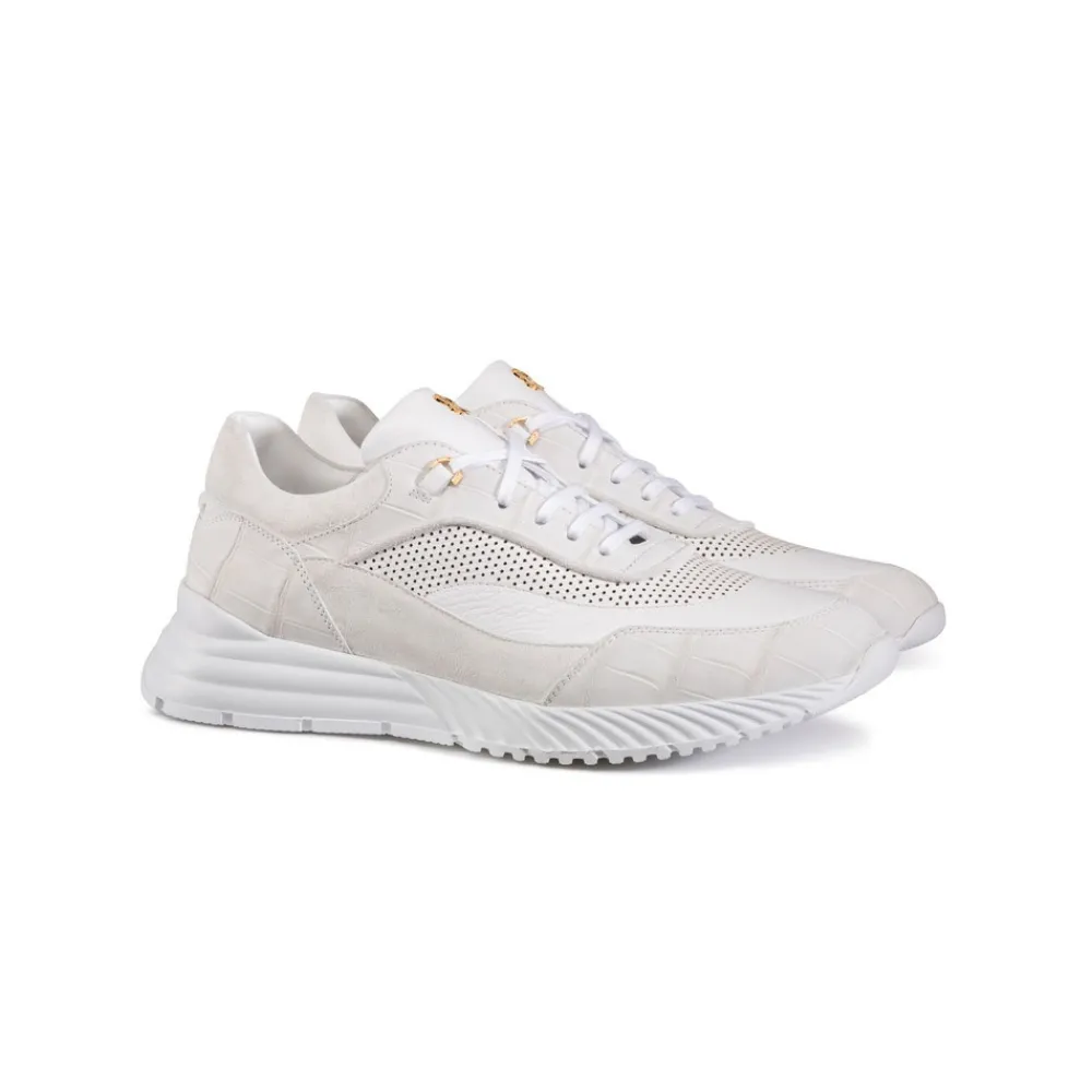 Best Sale Crocodile, Suede And Deer Leather Sneakers Sneakers